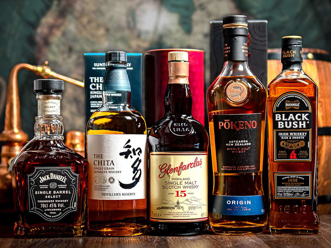 5 international Whiskys
